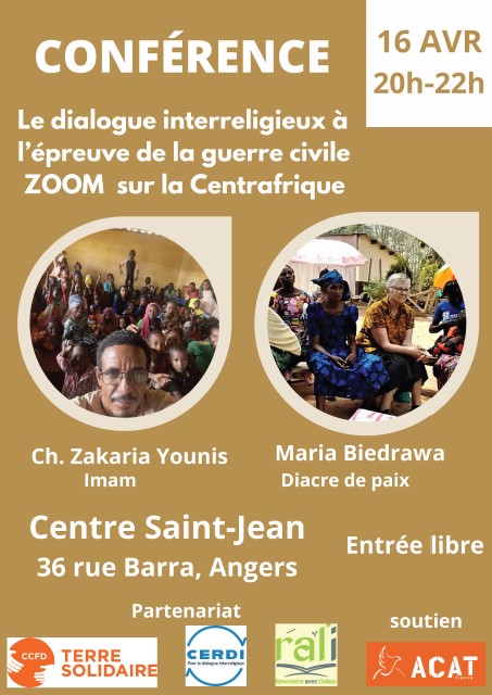 Conférence : le dialogue interreligieux à l'épreuve de la guerre civile<br>Zoom sur la Centrafrique